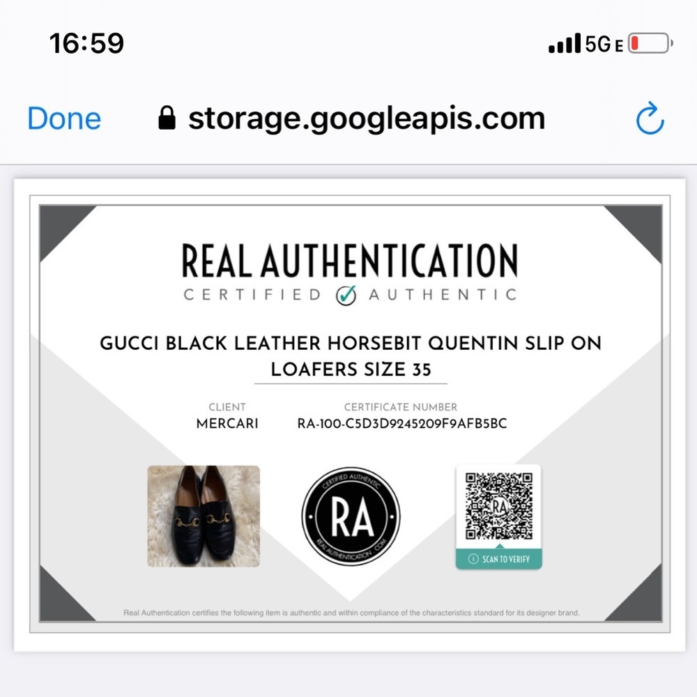 Gucci Black Leather Horsebit Quentin Slip On Loafers Size 35 - Picture 3 of 13